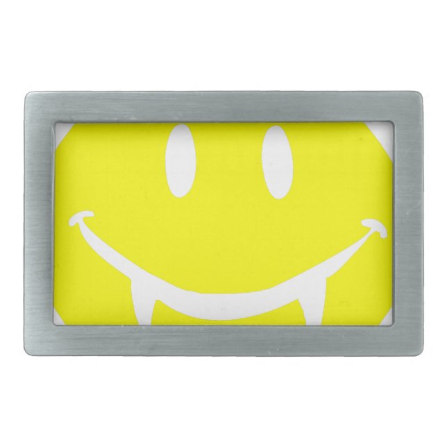 vampire emoji dracula rectangular belt buckle (Front)