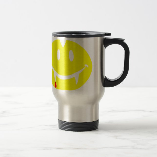 vampire emoji dracula travel mug (Right)
