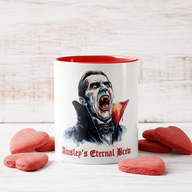 Vampire Eternal Brew Red Black Two-Tone Coffee Mug (Creator Uploaded)