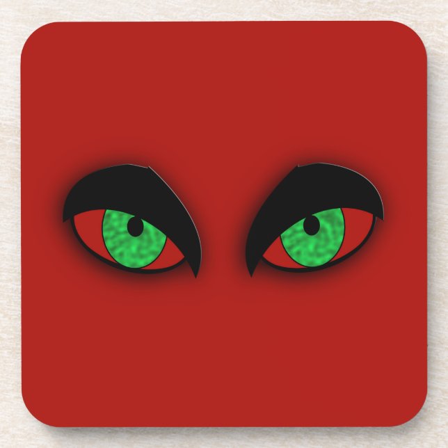 Vampire Eyes Beverage Coaster (Front)