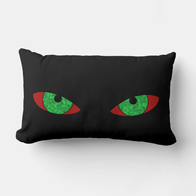 Vampire Eyes Halloween Pillow (Front)