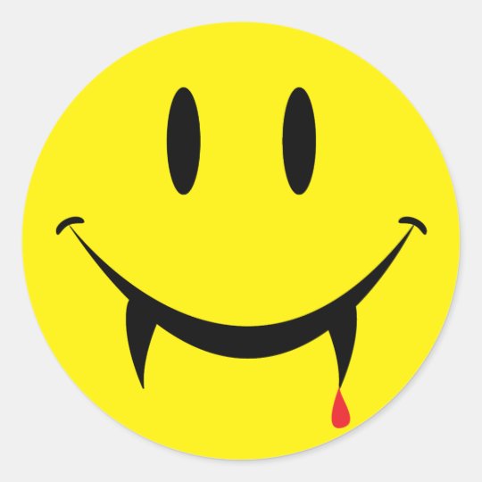 Vampire Face Classic Round Sticker