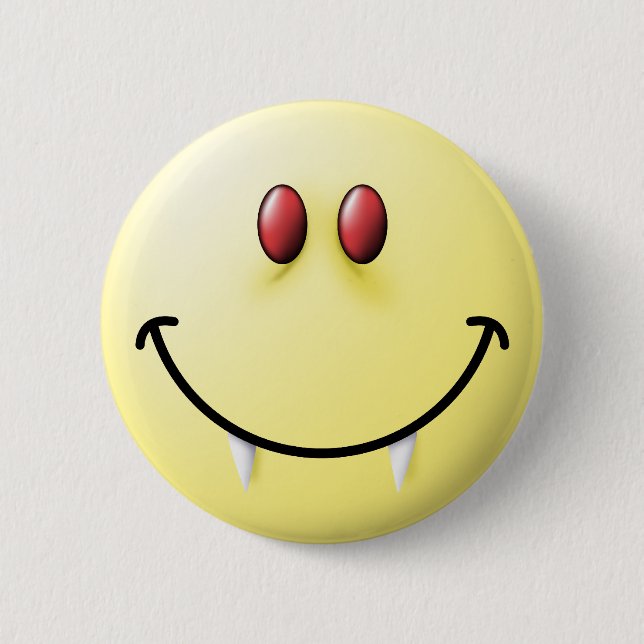 Vampire Face Pinback Button (Front)