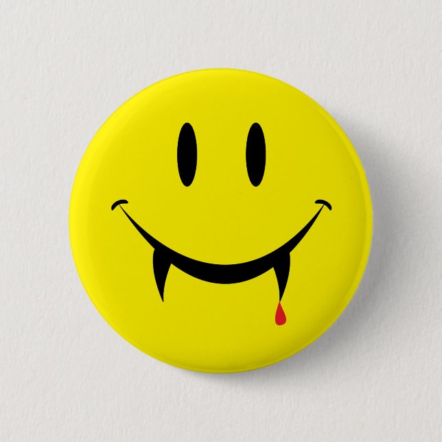 Vampire Face Pinback Button (Front)