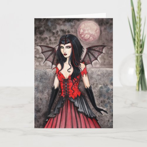 Vampire Fairy Gothic Halloween Card