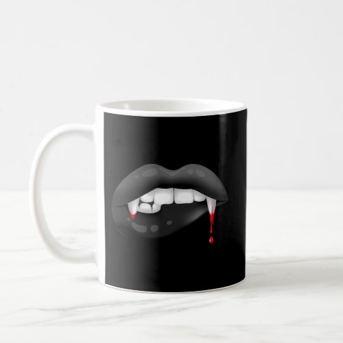 Vampire Fangs Black Lips For And Halloween Coffee Mug