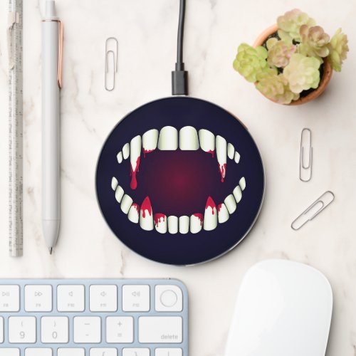 Vampire Fangs Black Wireless Charger