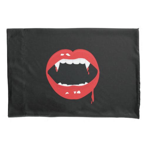 Vampire Fangs  Blood Custom Gothic Pillow Case