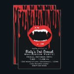 Vampire Fangs & Blood Dracula Halloween Invitation<br><div class="desc">Party Invitation</div>