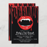Vampire Fangs & Blood Dracula Halloween Invitation<br><div class="desc">Party Invitation</div>