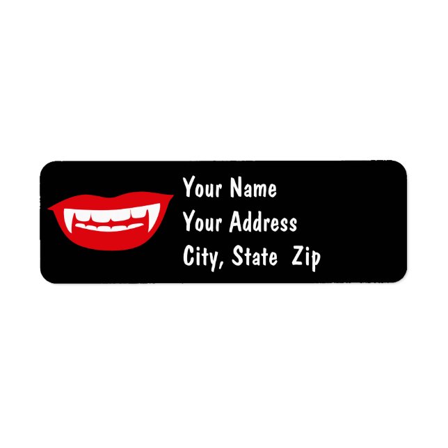 Vampire Fangs Label (Front)