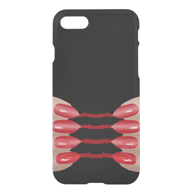 Vampire Fin Custom iPhone7 Clearly™ Deflector Case (Back)
