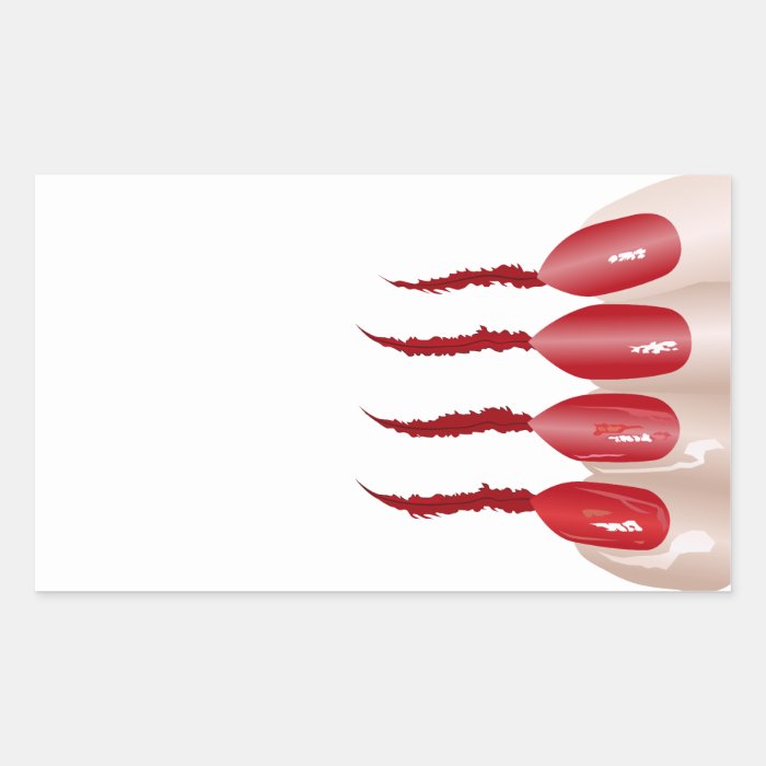 Vampire finger rectangular stickers