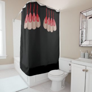 Vampire Finger Shower Curtain