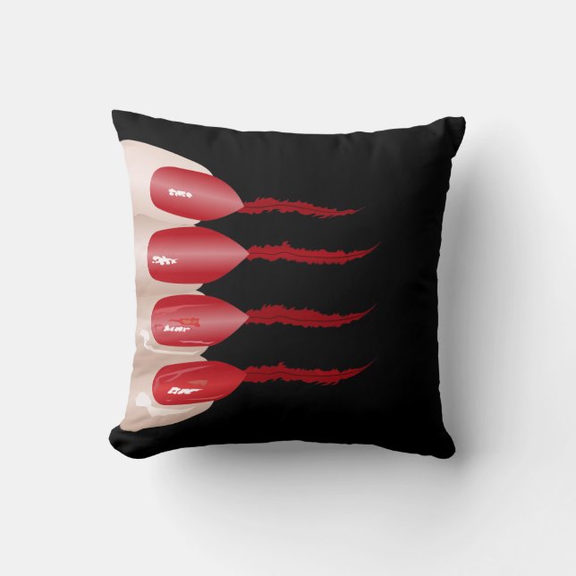 Vampire finger throw pillow (Front)