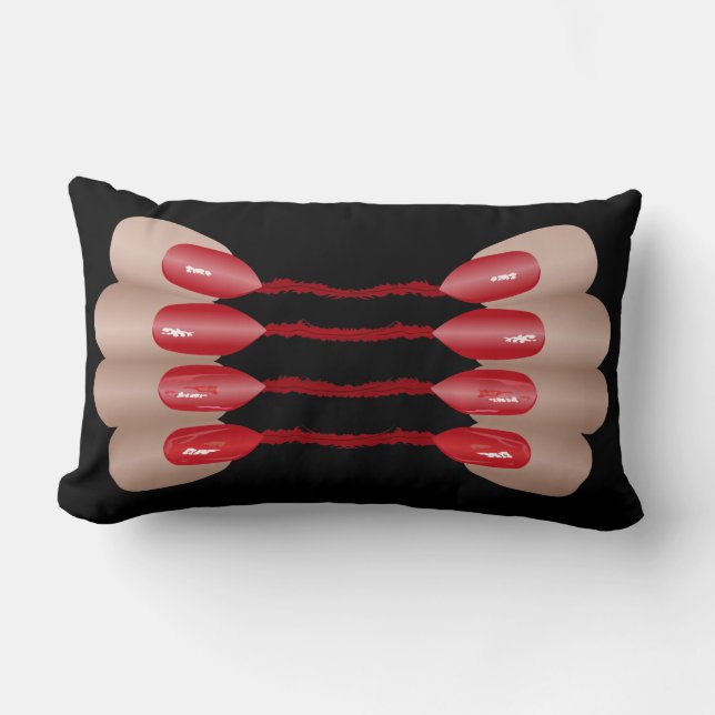 Vampire finger V.2 Lumbar Pillow (Front)