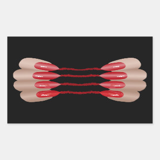 Vampire finger V.2 Rectangular Sticker