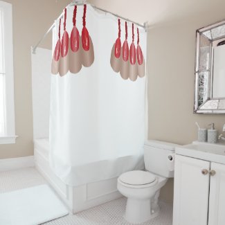 Vampire finger V.2 Shower Curtain