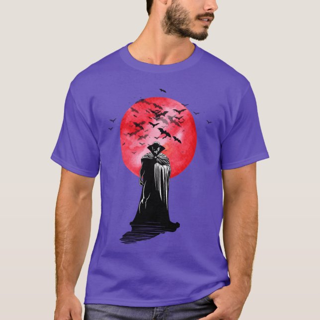 Vampire for Halloween retro T-Shirt (Front)