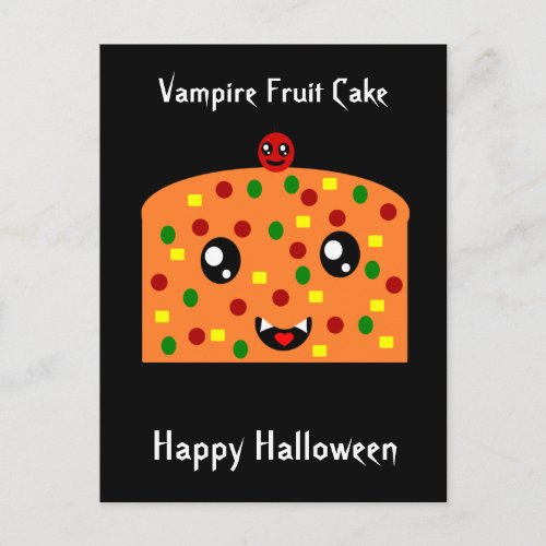 Vampire Fruit Cake  Happy Halloween Postcard