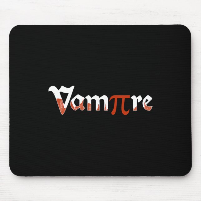 Vampire Funny Halloween Pi Day Joke Costume Math G Mouse Pad (Front)