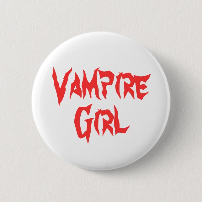 Vampire Girl Pinback Button (Front)