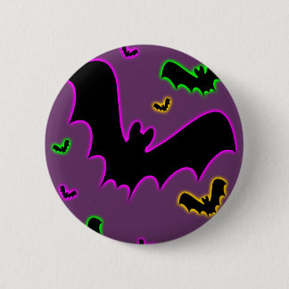 Vampire Glow Bats Button