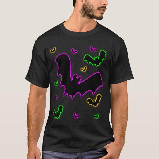 Vampire Glow Bats T-Shirt (Front)