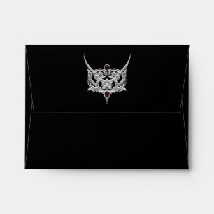 Vampire Goth Faux Leather Jeweled Wedding Envelope
