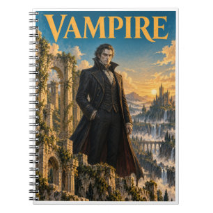 Vampire, Gothic Fantasy Monster Notebook