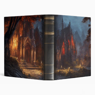 Vampire Gothic Fantasy no.4 Black Leather 3 Ring Binder