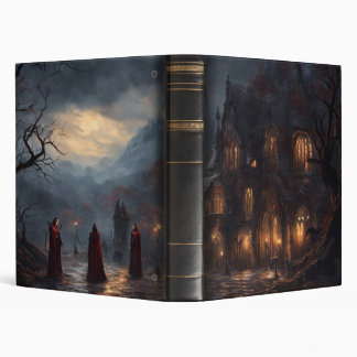 Vampire Gothic Fantasy no.5 Black Leather 3 Ring Binder
