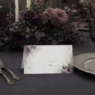 Vampire Gothic Floral Place Card