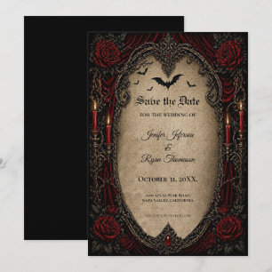 Vampire Gothic Save the date invitation