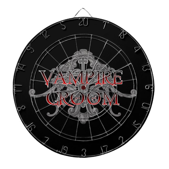 Vampire Groom Dart Board (Front)