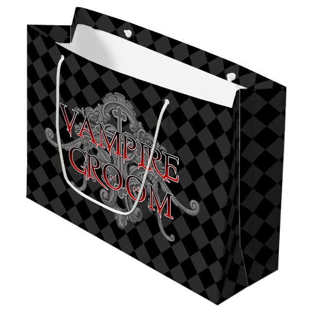 Vampire Groom Large Gift Bag (Front Angled)