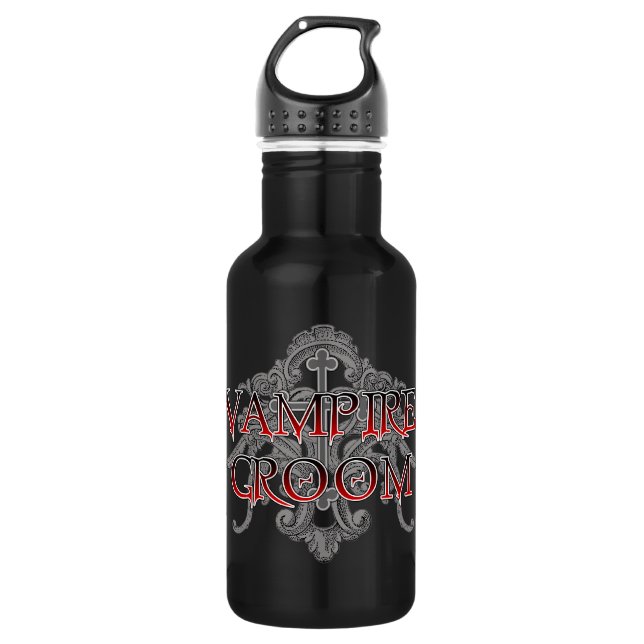 Vampire Groom Water Bottle (Front)