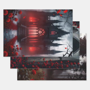 Vampire Halloween background  Wrapping Paper Sheets