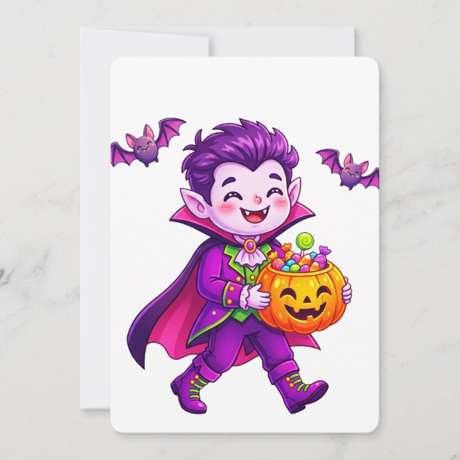 Vampire Halloween Candy Keeper Invitation (Front)