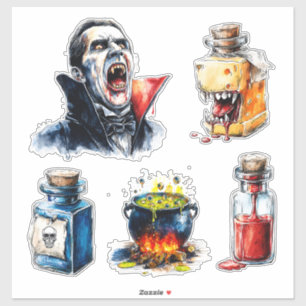 Vampire Halloween Custom-Cut Vinyl Sticker