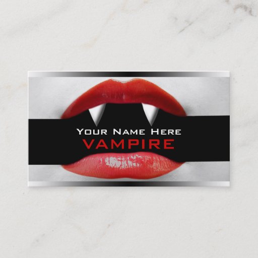 Customizable Vampire Halloween Funny Business Card