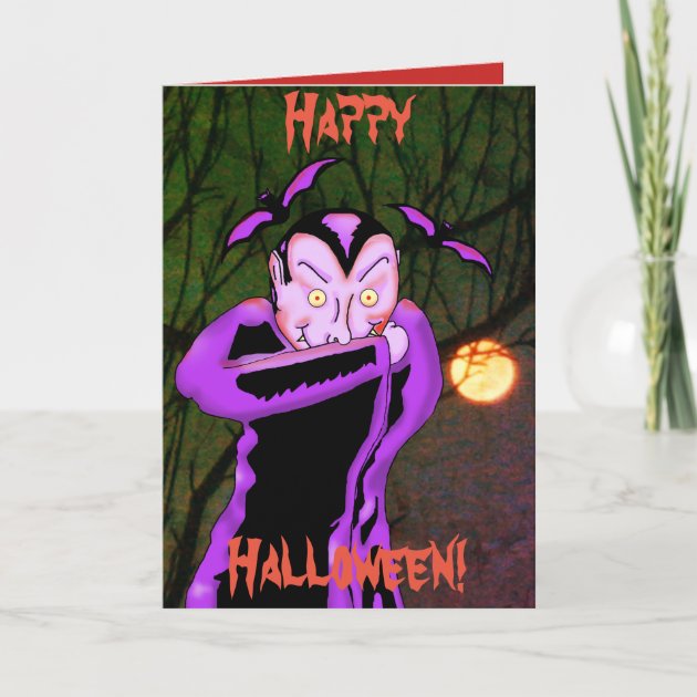Vampire Halloween Greeting Card
