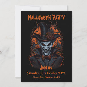 Vampire Halloween Invitation