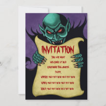 vampire halloween invitations