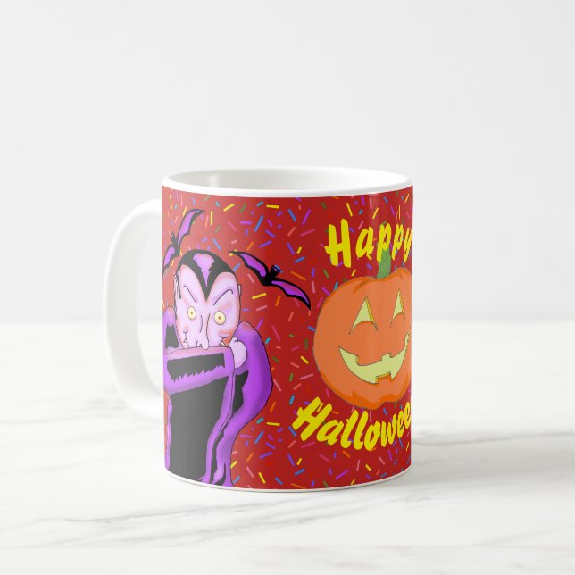 Vampire Halloween Mug (Front Left)
