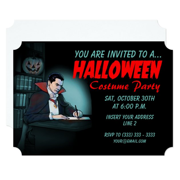 Vampire Halloween Party Invitation