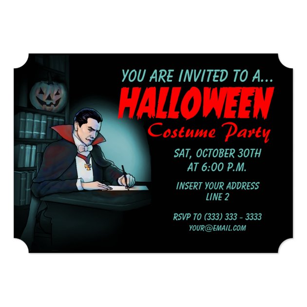 Vampire Halloween Party Invitation