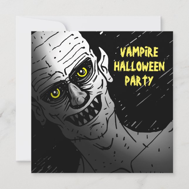 Vampire Halloween Party Invitation (Front)