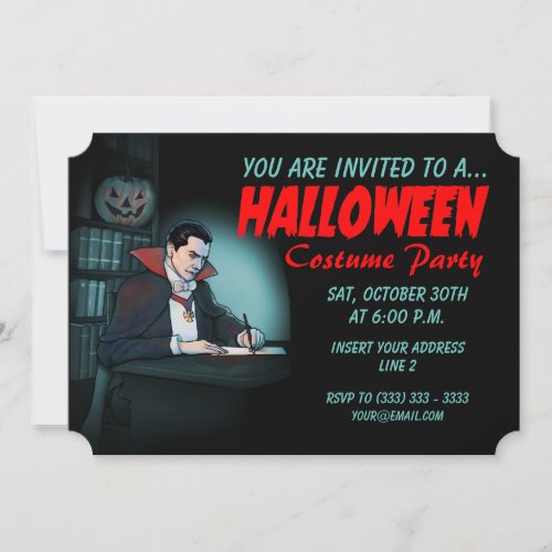 Vampire Halloween Party Invitation