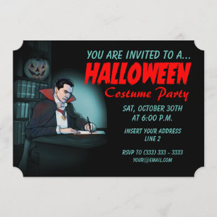 Vampire Halloween Party Invitation